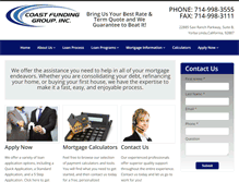 Tablet Screenshot of coastfundinggroup.com